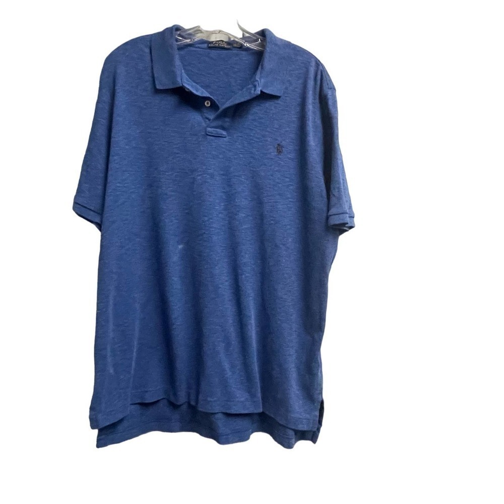 Ralph Lauren Men's Polo Shirt XXL Heathered Blue